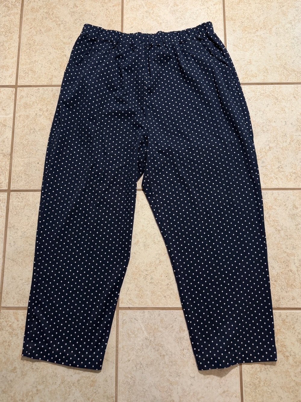 Bobbie Brooks Navy Blue Polka Dot Pants